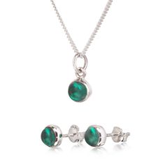 Beautiful May Birthstone Jewellery Set with genuine Emerald gemstone in sterling silver.  The Emerald, a classic green, gemstone is believed to be associated with enhancing good health. Emerald is also the birthstone of May and an ideal gift for 20th marriage anniversary.  The set consists of birthstone earring studs and pendant necklace.   Depending on the length you want, you can choose from 16" and 18" fine curb chain  The set comes packed in a box. Please avoid in contact with chemicals and use silver cloth to clean. Birthstone Earrings Studs, Marriage Anniversary, Forever Jewelry, May Birthstone, Jewellery Store, Earring Studs, Jewelry Ring Box, Birthstone Earring, Men's Jewelry Rings