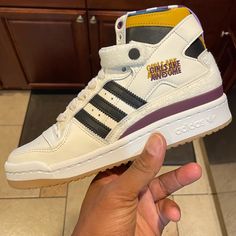 Brand New Exclusive Adidas!!! Comes With Original Box And Adidas Brand Patches Adidas White Mid-top Custom Sneakers, Adidas White Urban Custom Sneakers, Girls Are Awesome, Adidas Forum, Adidas Brand, Adidas White, Shoes Adidas, White Adidas, Mens Shoes Sneakers