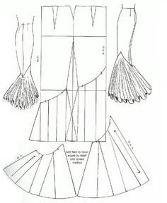 an image of the pattern for a dress