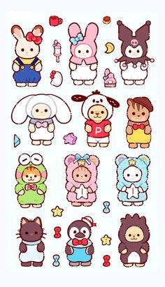 Calico Critter Wallpaper, Sylvanian Families Drawing, Sylvanian Families Wallpaper, Calico Critters Families, Sylvanian Family, Cute Easy Doodles, Hello Kitty Crafts, Family Drawing, Paper Doll Template