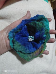 This brooch is made of merino wool in blue and green colours and decorated with  beads in the same colours. The size is  about 20 cm. Green Colours, Woman Jewelry, Felt Brooch, Blue And Green, Gift For Mom, Wool Felt, Bulgaria, Green Colors, Brooch Pin