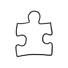 the outline of a puzzle piece