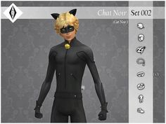 an image of a cat woman in black catsuits with gold earrings on her head