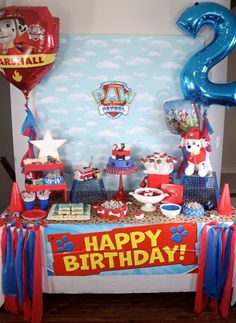 Paw Patrol Birthday Party | Amidst the Chaos Paw Patrol Party Ideas, Anniversaire Diy, 4th Birthday Parties, 3rd Birthday Parties