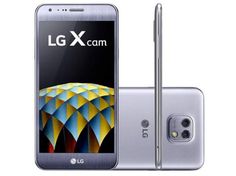 the lg xcam smartphone is shown with its front and back sides open,