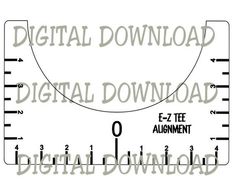 an image of digital download with the words e - z t alignment in black and white