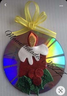 a christmas ornament hanging on a wall