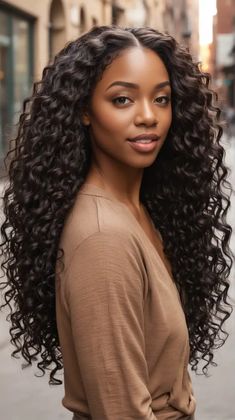 Wavy Hairstyles Black Women, Wavy Sew In, Curly Wig Styles Black Women, Black Wavy Hairstyles, Half Braids Half Sew In Weave, Sew In Styles, Curly Hair Sew In, Sew In Weave Hairstyles, Visualization Board