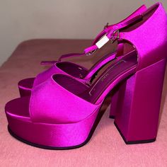 These Heels Have Never Been Worn. Barbie Core, Barbie World, Zara Shoes, Platform Heels, Shoes Women Heels, Shoes Heels, Zara, Women Shoes, Brand New