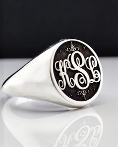 Personalized Signet ring, Monogram Signet Ring, Engraved Letter, 925K Silver, Signet Ring, Pinky Signet ring, Seal Ring, Christmas Gift This product is GUARANTEED for life. - College graduation rings for men and women delicately engraved with your school logo or any other initials or image you want. - The ring has solid back. Deep and detailed engraving very delicately handcrafted unisex - looks super cool on both women & men - The ring is 925 Silver - Please contact me for your 14 carat and 18 Silver Oval Initial Ring Fine Jewelry, Silver Oval Initial Ring In Fine Jewelry Style, Classic Sterling Silver Monogram Rings, Classic Sterling Silver Rings With Monogram, Heirloom Sterling Silver Initial Ring For Promise, Heirloom Sterling Silver Initial Promise Ring, Classic Silver Initial Ring With Monogram, Classic Engraved Sterling Silver Signet Ring, Sterling Silver Monogram Initial Ring For Promise