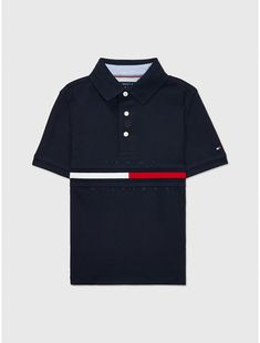 Tommy Hilfiger boys' polo. A favorite on playgrounds everywhere, our classic cotton polo made memorable with logo branding. Part of our Adaptive Collection, designed for ease of dressing in classic Tommy style.  Material: 100% Better Cotton Initiative (bci) Cotton. Classic Collared Polo Shirt With Logo, Tommy Hilfiger Sporty Cotton Polo Shirt, Classic Tommy Hilfiger Cotton Polo Shirt, Tommy Hilfiger Store, Kids Sale, Cotton Polo, Logo Branding, Kids Shop, Tommy Hilfiger