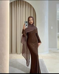 Hijab Prom Dress, Muslim Prom Dress, Hijabi Dresses, Stile Hijab, Braut Make-up, Modesty Fashion