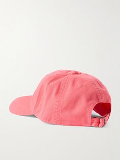 Acne Studios' 'Carliy' baseball cap is made from pink cotton-twill. In keeping with the pared-back aesthetic the label is known for, it's minimally detailed with the brand's moniker at the side. Pink Cotton Baseball Cap For Summer, Pink Cotton Summer Baseball Cap, Pink Six-panel Cotton Baseball Cap, Pink Cotton Six-panel Hat, Pink Six-panel Cotton Hat, Pink Cotton Hat With Curved Bill, Pink Cotton Curved Bill Hat, Pink Cotton Dad Hat For Spring, Pink Cotton Hat For Streetwear