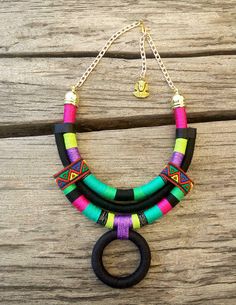 Check out this item in my Etsy shop https://www.etsy.com/listing/532164713/boho-necklace-rope-necklace-statement Necklace Template, Purple Pendant Necklace, Baguette Diamond Necklace, Necklace Rope, Necklace African, Colored Necklace, African Necklace, Necklace Chunky