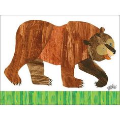 a drawing of a bear made out of wood