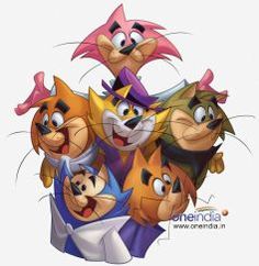 an image of cartoon characters that appear to be in the style of tom and jerry