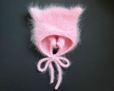 Mohair hat for adults with cute cat ears. This product is made especially for you as soon as you place an order. Please allow up to 3-7 business days production time before shipping. Colour name: PINK . Made to order in 24 colors. Size: Stretch to fit ( 22-23 in / 56-58 cm) Composition: 50% mohair, 50% acrylic Recommended Care Instructions: Hand wash only. Dry flat. Made entirely by hand! Please note that real colors may slightly differ from their appearance on your display. Mohair Beanie, Winter Bonnet, Mohair Hat, Cute Cat Ears, Knit Bonnet, Beanie With Ears, Cat Hat, Color Names, Cat Ears