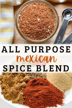 mexican spice blend in a glass bowl on top of a white plate