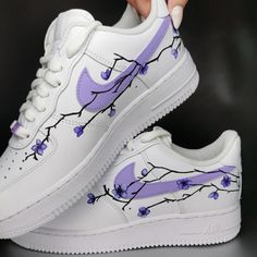 Trendy Nike Shoes, Shoes For Teen Girls, Purple Cherry Blossom, Cute Sneakers For Women, Cute Converse Shoes, Nike Shoes Women Fashion, Boty Nike, Colorful Sneakers, Preppy Shoes