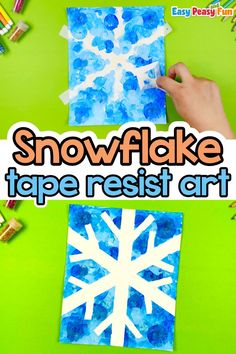 snowflake paper rest art for kids to make