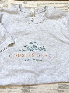 Cousins Beach Shirt, Summer Gray Tri-blend T-shirt, Soft-washed Ring-spun Cotton T-shirt For Summer, Soft-washed Ring-spun Cotton Summer T-shirt, Summer Soft-washed Ring-spun Cotton T-shirt, Summer Tri-blend Ring-spun Cotton Top, Summer Tri-blend Ring-spun Cotton T-shirt, Tri-blend Ring-spun Cotton T-shirt For Summer, Tsitp Shirt