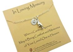 "QUICK SHIP - LAST AVAILABLE BEFORE CHRISTMAS The cardinal memorial jewelry is very popular and I wanted to create a beautiful memorial necklace featuring a sterling silver cardinal charm which is about 22mm* in length. The cardinal is substantial in weight and 3-D (see photo #4) This necklace also comes with a 10mm* sterling silver hand stamped initial pendant. The sterling silver cable chain is 18\" in length. If you would like to add a birthstone (see photo), you can purchase here: https://ww Cardinal Memorial, Remembrance Necklaces, Remembrance Jewelry, Memorial Necklace, Amazon Handmade, Memorial Jewelry, Personalized Initials, Sympathy Gifts, Initial Pendant