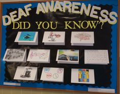 a bulletin board with pictures and writing on it that says, dear awareness did you know?