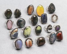 Multi Gemstone Rings, Silver Overlay Rings For Women, Handmade Vintage Rings, Hippie Ring, Crystal Ring, Chunky Rings, Ring For Gift JewelryMetal;- Silver Overlay  Crystal;- Assorted Crystal Chunky Metal Rings, Silver Gem Rings, Chunky Gemstone Rings, Silver Vintage Jewelry, Chuncky Rings, Bulky Rings, Silver Chunky Rings, Gemstone Rings Silver, Rings Hippie