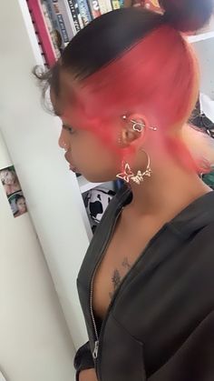 Bright Pink Underneath Hair