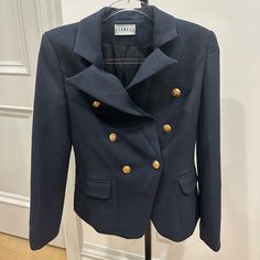 Brand New , Never Used, Perfect Elegant Navy Blazer With Gold Buttons, Very Chic Navy Blazer, Gold Buttons, Blazer Suit, Suit Jacket, Color Blue, Jackets & Coats, Jackets For Women, Blazer, Brand New