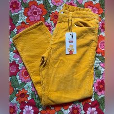 The Simpsons Levi’s Corduroy Pants Waist 34” Inseam 32” 90% Cotton 10% Polyester With Original Tag. Nice, Thick Corduroy. No Rips, Holes Or Stains. Levi's Straight Leg Corduroy Bottoms, Levi's Corduroy Straight Leg Pants, Levi's Straight Leg Corduroy Pants, Levi's Corduroy Jeans With Pockets, Levi's Corduroy Pants With Pockets, Levi's Corduroy Jeans, Levi's Corduroy Bottoms For Fall, Levi's Straight Leg Corduroy Jeans, Yellow Corduroy Pants