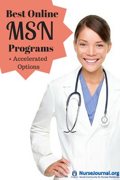 a woman in white lab coat and stethoscope with the words best online msn programs