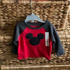 Mickey On The Front Disney Jumping Beans Fall Mickey Mouse Cotton Tops, Fall Cotton Mickey Mouse Tops, Casual Mickey Mouse Tops For Playtime, Playful Mickey Mouse Top For Winter, Playful Mickey Mouse Winter Tops, Cotton Mickey Mouse Top For Playtime, Playful Mickey Mouse Winter Top, Cute Mickey Mouse Tops For Fall, Playful Mickey Mouse Tops For Playtime