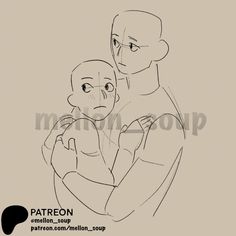 a man holding a baby in his arms with the caption patreon on it