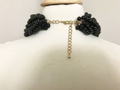 Модернистское многорядное черное большое колье - Etsy Elegant Black Beaded Chain Choker, Formal Black Multi-strand Beaded Necklaces, Black Multi-strand Jewelry For Evening, Formal Black Multi-strand Jewelry, Formal Multi-strand Black Beaded Necklaces, Formal Black Multi-strand Beaded Necklace, Black Multi-strand Necklaces For Formal Occasions, Formal Multi-strand Black Beaded Necklace, Black Beaded Chain Choker For Party