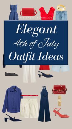 Find the most elegant and easy-to-copy outfit ideas for the 4th of July in this article. Comfy and elegant 4th of July outfit inspo. Best Independence Day outfit ideas for women. 4th of July outfit aesthetic. 4th of July party outfit inspo. Sophisticated 4th of July outfit ideas you can easily copy. Casual Red White And Blue Outfits, Old Money 4th Of July Outfits, Patriotic Outfits For Women Classy, Classy Fourth Of July Outfit, Independence Day Outfit Women, 4th Of July Work Outfit, Classy 4th Of July Outfit, Cute Fourth Of July Outfits For Women, July 4 Outfit Women