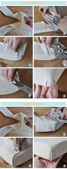 instructions to sew an upholstered pillow