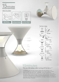 an advertisement with instructions on how to use the lamp