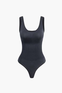 Solid Round Neck Sleeveless Bodysuit Sleeveless Bodysuit, Sheer Fabric, Sheer Fabrics, Round Neck, Composition, Slim Fit, Fabric, Clothes