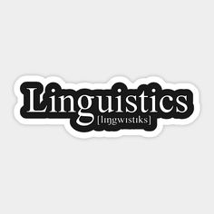 the logo for linguistic's, an online store that sells unique stickers