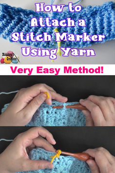 crochet how to attach a stitch marker using yarn very easy method for beginners