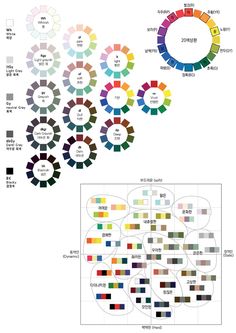 the color wheel is shown with different colors