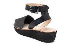 Mediterranean Black Avarca | Avarcas USA Modern Black Everyday Sandals, Black Ankle Strap Sandals For Everyday, Black Everyday Sandals For Spring, Chic Black Sandals With Rubber Sole, Black Sandals With Removable Insole For Everyday, Black Everyday Sandals For Summer, Pons Shoes, Menorca Spain, Menorca