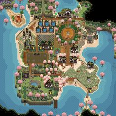 an image of a map that looks like it is made from pixellated video games