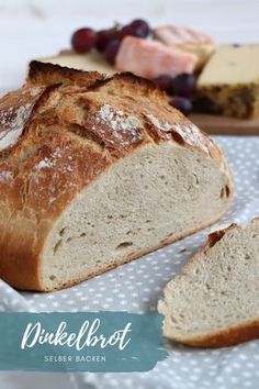 a loaf of bread sitting on top of a table