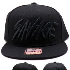 Brand New 100% Acrylic Headlines Savage Snapback Hat. Black Savage Name On A Front Of Black Crown. Black Savage Name Repeated On Back. One Size Fits Most. Snapback Hats Like These Usually Retail For $28 Plus Shipping, But You Can Take Advantage Of This One For Only $20 With Free Domestic Priority Mail Shipping!!! Hat Has All Letters On Crown Embroidered, Stitched On. Trendy Black Fitted Hat With Flat Brim, Black Fitted Hat With Curved Brim For Summer, Black Curved Brim Fitted Hat For Summer, Trendy Black Snapback Hat With Flat Bill, Black Snapback Fitted Hat For Summer, Casual Black Fitted Hat With Letter Print, Black Snapback Hat With Letter Print And Short Brim, Black Adjustable Snapback Hat With Letter Print, Adjustable Black Snapback Hat With Letter Print