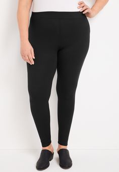 Maurices Plus Size Women's Black High Rise Ultra Soft Leggings Size 1X - Maurices Plus Size, Plus Size Black, Soft Leggings, List Style, A Plus, Colorful Leggings, New Outfits, Ankle Length, Black Jeans