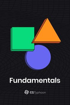 the logo for an art project with three different shapes and text that reads, fundamentnal