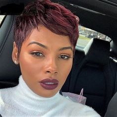 Short Hair Styles African American, Fabulous Hair, Short Human Hair Wigs, Remy Human Hair Wigs, Pixie Cut Wig, Beautiful Hairstyles, Big Chop, Short Pixie Cut, Short Cut