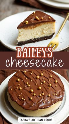 baileys cheesecake being served Baileys Cheesecake Balls, Alcoholic Desserts Easy, Irish Cream Desserts, Baileys Irish Cream Cake, Irish Cream Cheesecake, Irish Desserts Traditional, Baileys Irish Cream Recipes